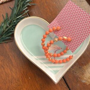 🌺3 for $10🌺Peach/gold bubble hoop earrings